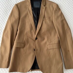 Zara Camel/Tan Single-Breasted Blazer